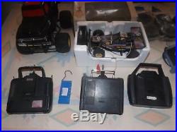 Job lot of vintage rc including tamiya ford truck & remotes & parts plus a car