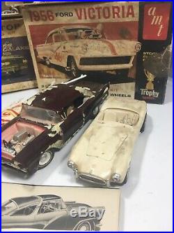 Junkyard Lot Vintage Model Kits Cars Assorted Makers Lots of Parts Pieces Decals