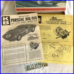 K&B Porsche 906/916 Slot Car Model 1/24 VTG Open Box-Sealed Parts Compl. WithInstr