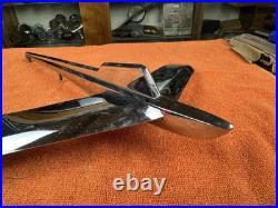 LARGE Vintage 1956 PLYMOUTH HOOD ORNAMENT Chrome AUTO Car Part 1646428 AIRPLANE