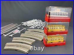 Large Lot Vintage N Faller AMS Slot Car Buses & Track Parts AB N0303