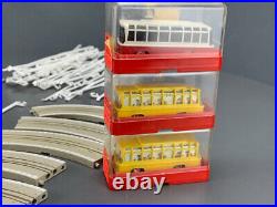 Large Lot Vintage N Faller AMS Slot Car Buses & Track Parts AB N0303