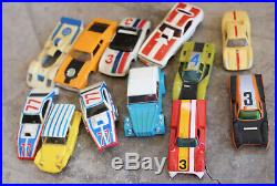 Large Lot Vintage Slot Cars Toys 42 Complete & Parts Tyco Ideal AFX A/FX Aurora