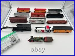 Large Vintage HO Scale Train Lot Cars Track Transformers Bridges Parts Untested