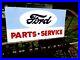 Large-Vintage-Hand-Painted-Metal-FORD-PARTS-SERVICE-Truck-Gas-Oil-Car-Lot-Sign-01-biw