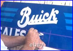 Large Vintage Hand Painted Metal FORD PARTS SERVICE Truck Gas Oil Car Lot Sign