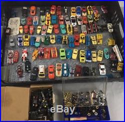 Large lot of Vintage Aurora AFX Tyco chassis parts bodies Slot Cars Tires Motors