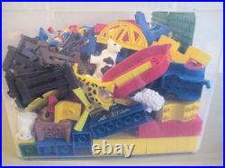 Lego Duplo Vintage Lot Blocks Figures Animals Cars Fence Parts & Pieces L@@K