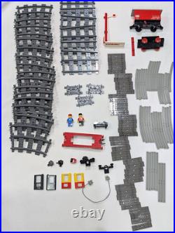 Lego Vintage and Modern Train Parts Tracks Cars Rails Signal Post & Minifigures