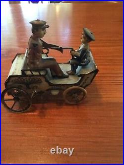 Lehmann Vintage Windup Litho Toy Car NAUGHTY BOY Original PARTS Antique