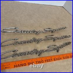 Lot 3 Vtg 1966 1967 Ford Country Squire Quarter Panel Emblem Car Logo Part