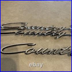 Lot 3 Vtg 1966 1967 Ford Country Squire Quarter Panel Emblem Car Logo Part