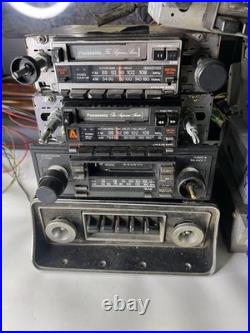 Lot 8 Car Stereo Vintage JVC PANASONIC SANYO SUBARU BLAUPUNKT PHILCO For Parts