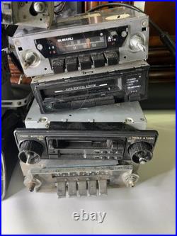 Lot 8 Car Stereo Vintage JVC PANASONIC SANYO SUBARU BLAUPUNKT PHILCO For Parts