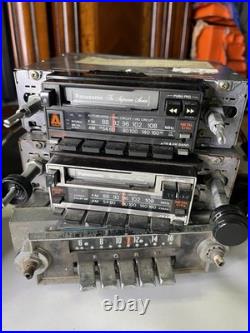 Lot 8 Car Stereo Vintage JVC PANASONIC SANYO SUBARU BLAUPUNKT PHILCO For Parts