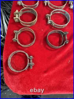 Lot Of 39 Vintage Antique Hose Clamps Hot Rat Rod Scta Trog Custom Chevy Ford Og