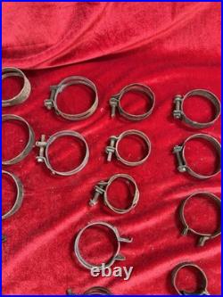 Lot Of 39 Vintage Antique Hose Clamps Hot Rat Rod Scta Trog Custom Chevy Ford Og