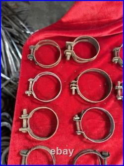 Lot Of 39 Vintage Antique Hose Clamps Hot Rat Rod Scta Trog Custom Chevy Ford Og