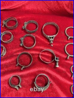Lot Of 39 Vintage Antique Hose Clamps Hot Rat Rod Scta Trog Custom Chevy Ford Og