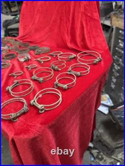 Lot Of 39 Vintage Antique Hose Clamps Hot Rat Rod Scta Trog Custom Chevy Ford Og