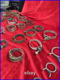 Lot Of 39 Vintage Antique Hose Clamps Hot Rat Rod Scta Trog Custom Chevy Ford Og