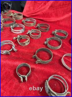 Lot Of 39 Vintage Antique Hose Clamps Hot Rat Rod Scta Trog Custom Chevy Ford Og