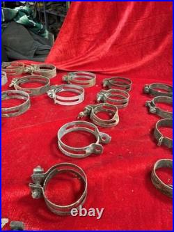 Lot Of 39 Vintage Antique Hose Clamps Hot Rat Rod Scta Trog Custom Chevy Ford Og