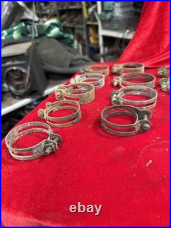 Lot Of 39 Vintage Antique Hose Clamps Hot Rat Rod Scta Trog Custom Chevy Ford Og