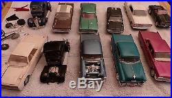 Lot of 11 Eleven Older Built Plastic Model Cars Kits from the 1960's and Parts