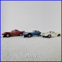 Lot of 3 Vintage 1966 Strombecker 1/32 Scale Slot Cars UNTESTED PARTS/REPAIR