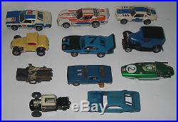 Lot of Vintage AFX Aurora Slot Cars Parts Shells & Pit Kit Case HG41