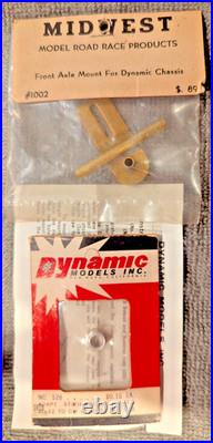 Lot of Vintage Dynamic 1960s 1/24 Slot Car Chassis Parts & Mabuchi 26D Motor
