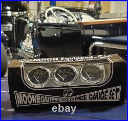 MOONeyes 8k TACHOMETER & Mechanical 3 GAUGE set HOT ROD Custom GASSER moon NHRA