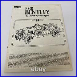 MPC 112 scale Bentley 1930 4 1/2 Liter Race Car Vintage 2003/For Parts/Read