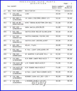 Mercedes vintage car parts case lot as per list