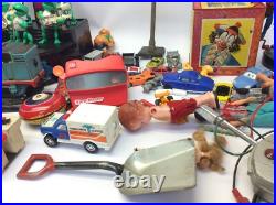Mixed Vintage Lot Toys Figures Parts View Master Star Trek Phone Frog Band Cars
