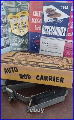 NOS AUTO ROD CARRIER FISHING POLE ACCESSORY 1930s 1940s 1950s GM FORD CHEVROLET