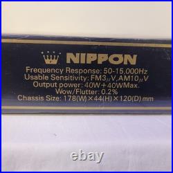 NOS NIPPON FS-120 CAR STERIO MINT IN BOX W PARTS 1970-1980'S RARE FIND Vintage