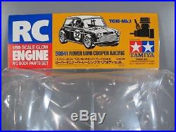 New Vintage Tamiya 1/8 Rover Mini Cooper Racing Body Parts Set 50841 TG10-MK. 1