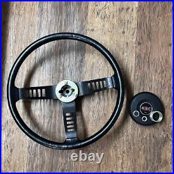 Nissan Sunny GX Vintage Genuine Steering Wheel Car Auto Parts Black Japan