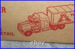 Nos Vintage 1985 Ertl Peterbilt Big A Auto Parts Tractor Trailer Metal Truck Box