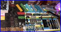 O-Scale Vintage Toy Trains HUGE LOT- Box Cars/Engine/Parts/Wire/Plates
