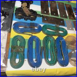 O-Scale Vintage Toy Trains HUGE LOT- Box Cars/Engine/Parts/Wire/Plates