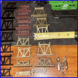 O-Scale Vintage Toy Trains HUGE LOT- Box Cars/Engine/Parts/Wire/Plates