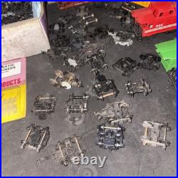 O-Scale Vintage Toy Trains HUGE LOT- Box Cars/Engine/Parts/Wire/Plates