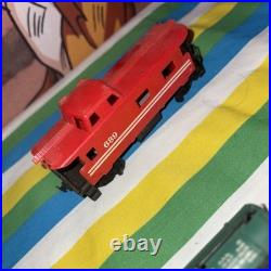 O-Scale Vintage Toy Trains HUGE LOT- Box Cars/Engine/Parts/Wire/Plates