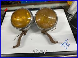 OLD PAIR Vintage BLC 5-3/4 Flat Back Fog Lamps Lights Auto Car Parts or Repair