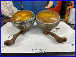 OLD PAIR Vintage BLC 5-3/4 Flat Back Fog Lamps Lights Auto Car Parts or Repair