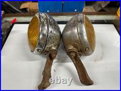 OLD PAIR Vintage BLC 5-3/4 Flat Back Fog Lamps Lights Auto Car Parts or Repair