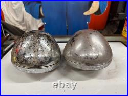 OLD PAIR Vintage BLC 5-3/4 Flat Back Fog Lamps Lights Auto Car Parts or Repair